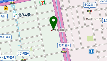 【予約制】Bounce ロッカー ヤマト運輸 札幌麻生センター 保管場所の地図画像