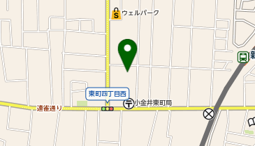 【予約制】Bounce ロッカー いなげや 小金井東町店 お預かりスポットの地図画像