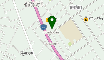 【予約制】Bounce セブンイレブン川越諏訪町店ロッカー保管場所の地図画像