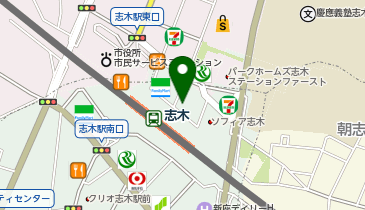 【予約制】Bounce セブンイレブン志木駅前店 ロッカー 収納スポットの地図画像