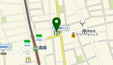 【予約制】Bounce ロッカー セブンイレブン 高坂駅東口 荷物預かりスポットの地図画像