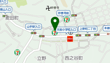 【予約制】Bounce セブンイレブン 横浜山手本牧通り店 ロッカー 保管場所の地図画像