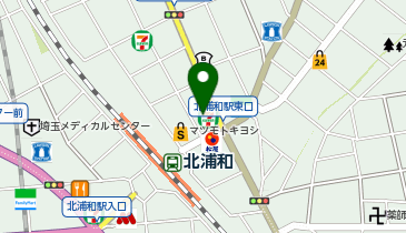 【予約制】Bounce ロッカー セブンイレブン 北浦和3丁目店 収納スポットの地図画像