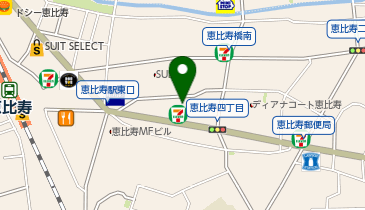 【予約制】Bounce Locker Seven-Eleven Shibuya Ebisu 1-chome Minami Store Storage Spotの地図画像