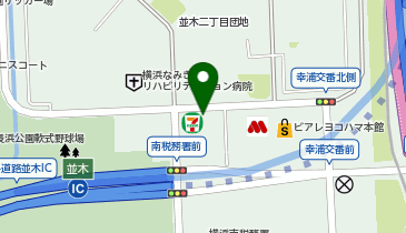 【予約制】Bounce ロッカー セブンイレブン横浜並木2丁目店 保管場所の地図画像
