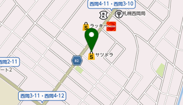 【予約制】Bounce ロッカー 薩摩西岡札幌大学売店保管場所の地図画像