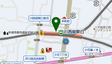【予約制】Bounce 阪急電鉄川西能勢口駅ロッカー収納スポットの地図画像