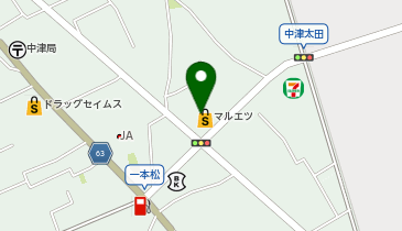 【予約制】Bounce ロッカー マルエツ中津預かりスポットの地図画像