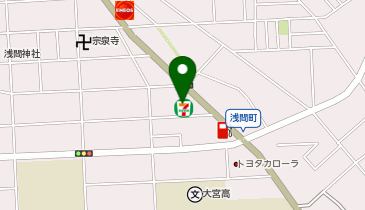 【予約制】Bounce セブンイレブン さいたま浅間町店 ロッカー 保管場所の地図画像