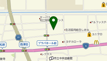 【予約制】Bounce ロッカー ヤマト運輸 松江津田センター 保管場所の地図画像