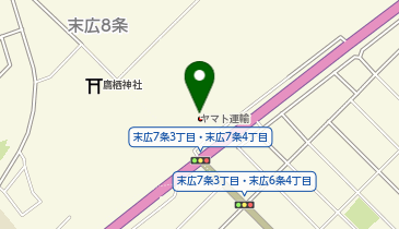 【予約制】Bounce ロッカー ヤマト運輸 旭川末広センター保管場所の地図画像