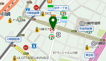 【予約制】Bounce セブンイレブン川崎砂子店ロッカー保管場所の地図画像