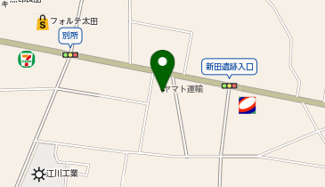 【予約制】Bounce ロッカー ヤマト運輸 群馬 太田 別所センター 保管場所の地図画像