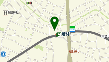 【予約制】Bounce ロッカー セブンイレブン 世田谷若林4丁目店 保管場所の地図画像