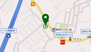 【予約制】Bounce ロッカー セブンイレブン 横浜六ツ川二丁目店 お預かりスポットの地図画像