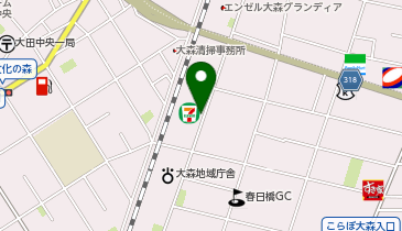 【予約制】Bounce ロッカー セブンイレブン 大田区大森西1丁目店 保管スポットの地図画像