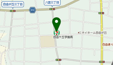 【予約制】Bounce ロッカー セブン-イレブン 自由が丘学園通り店 保管場所の地図画像