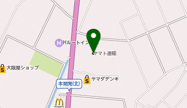 【予約制】Bounce ロッカー ヤマト運輸 小杉センター 保管場所の地図画像