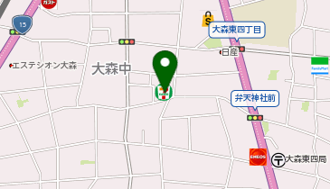 【予約制】Bounce ロッカー セブンイレブン 大田区大森中2丁目店 保管スポットの地図画像