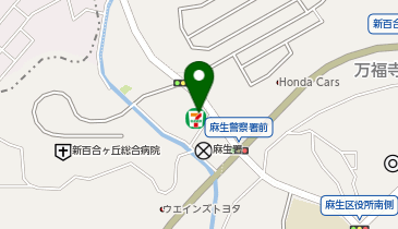 【予約制】Bounce セブンイレブン 川崎麻生警察署前店 ロッカー 保管場所の地図画像