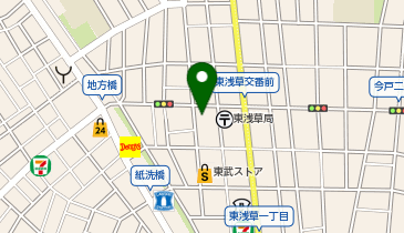 【予約制】Bounce ロッカー ヤマト運輸 東浅草センター 保管場所の地図画像