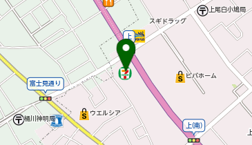 【予約制】Bounce ロッカー セブンイレブン 上店 保管場所の地図画像