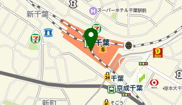 【予約制】Bounce 千葉市モノレール千葉駅ロッカー保管場所の地図画像