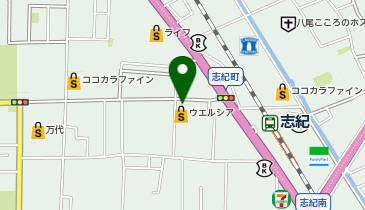 【予約制】Bounce ロッカー ウエルシア八百四季店 保管場所の地図画像