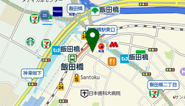 【予約制】Bounce ビッグエコー飯田橋駅前店 収納スポットの地図画像