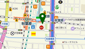 【予約制】Bounce ビッグエコー秋葉原昭和通り駅前店置き場の地図画像
