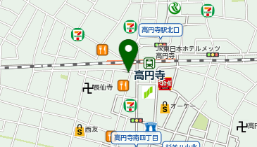 【予約制】Bounce 宝楽寺ロトハウス高円寺駅南口店舗保管場所の地図画像