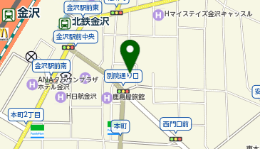 【予約制】Bounce 金沢駅近くの収納スポットの地図画像