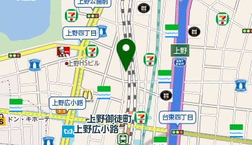 【予約制】Bounce Ueno Station Storage Spotの地図画像
