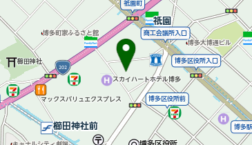 【予約制】Bounce 櫛田神社近くの保管場所の地図画像
