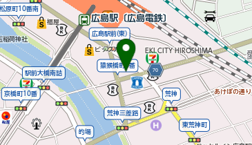 【予約制】Bounce 広島駅近くの乗り換え用荷物預かりスポットの地図画像