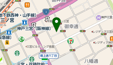 【予約制】Bounce Near Sannomiya Station Area Storage Spotの地図画像