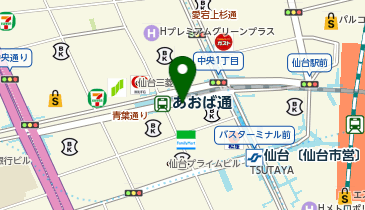 【予約制】Bounce ビッグエコー仙台青葉店 保管場所の地図画像