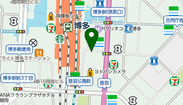 【予約制】Bounce ビッグエコー博多筑紫口店保管場所の地図画像