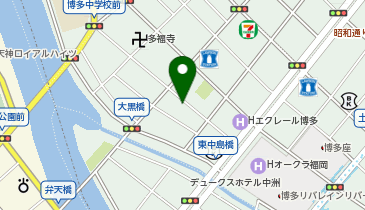 【予約制】Bounce ホテルオークラ福岡近くの保管場所の地図画像
