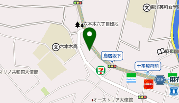 【予約制】Bounce 在日韓国大使館保管場所の地図画像