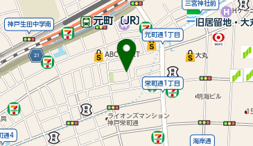 【予約制】Bounce 神戸中華街近くの保管場所の地図画像