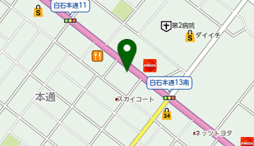 【予約制】Bounce ロッカーサツドラ白石本通り店保管場所の地図画像