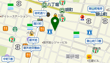 【予約制】Bounce ビッグエコー広島流川店保管場所の地図画像