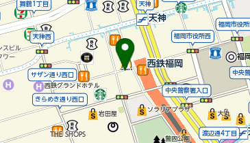 【予約制】Bounce ビッグエコー西鉄天神駅店保管場所の地図画像