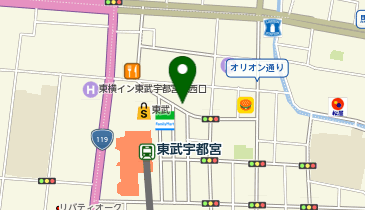 【予約制】Bounce Big Echo Tobu Utsunomiya Station Store Storage Spotの地図画像