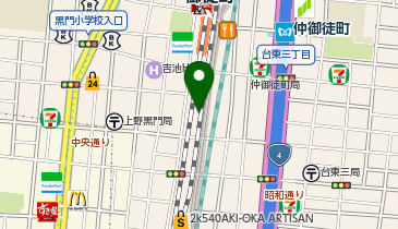 【予約制】Bounce In Ueno Storage Spotの地図画像