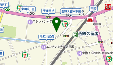 【予約制】Bounce ビッグエコー西鉄久留米駅店保管場所の地図画像