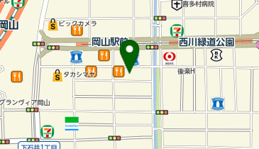 【予約制】Bounce ビッグエコー岡山本町通り店の倉庫スペースの地図画像