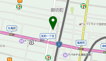 【予約制】Bounce ビッグエコー高松フェリーストリート店保管場所の地図画像