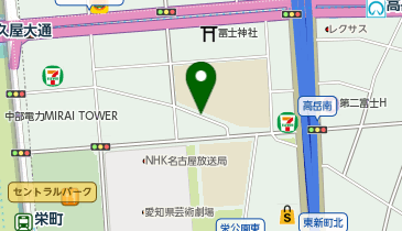【予約制】Bounce 愛知県立美術館の保管場所付近の地図画像